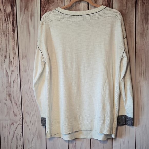 Talbots White and Gray Women's Sweater Size XL - Picture 6 of 7